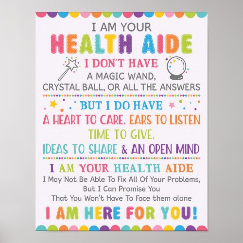 I Am Your Health Aide Poster