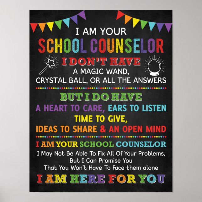 I Am Your School Counselor Poster (Front)