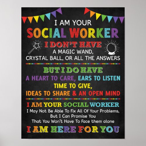 I Am Your School Social Worker Poster