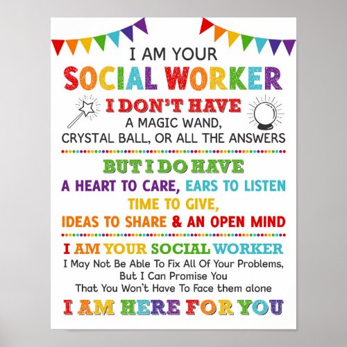 I Am Your School Social Worker Poster