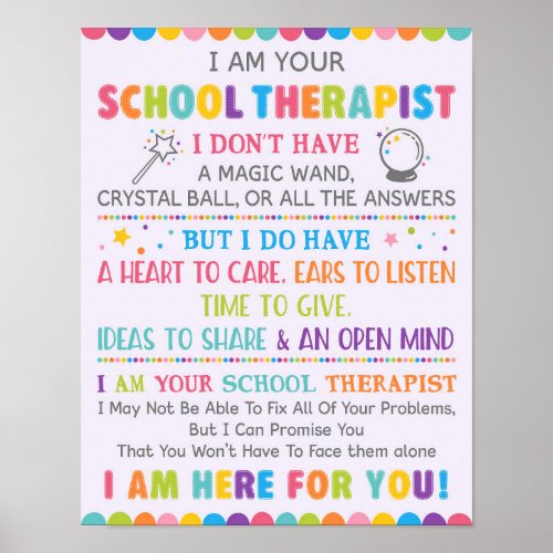 I Am Your School Therapist Poster