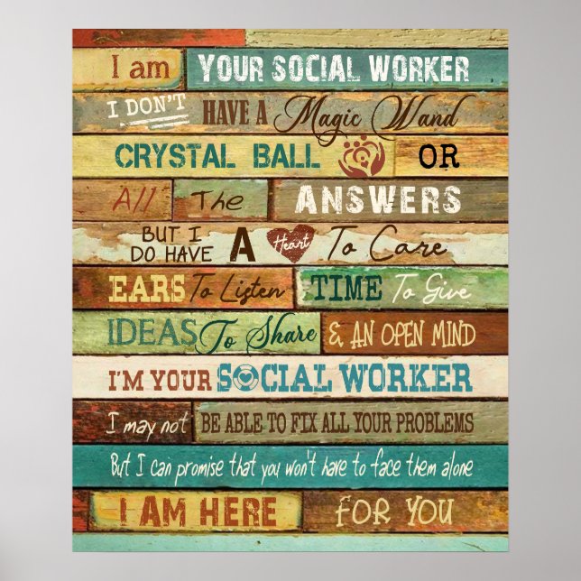 I Am Your Social Worker Motivational Poster (Front)
