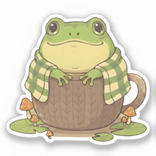 I am Zochi, the Cozy Frog Sticker