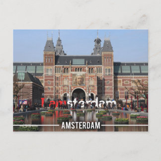 I Amsterdam Landmark, Amsterdam Holland Postcard