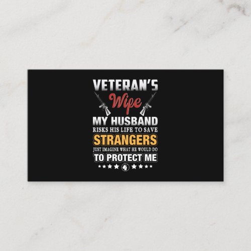 I An Veterans Wife Business Card