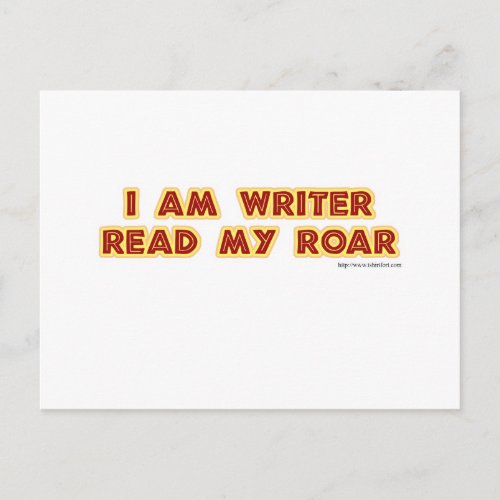 I an writer read my roar postcard