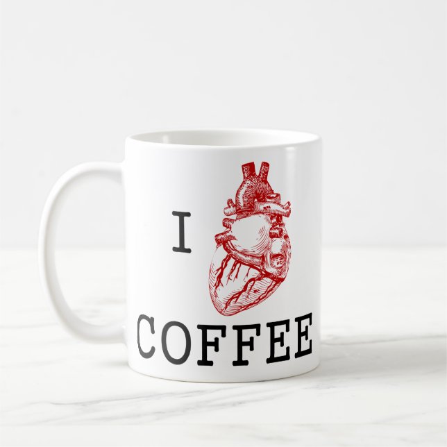 I anatomical heart coffee mug (Left)