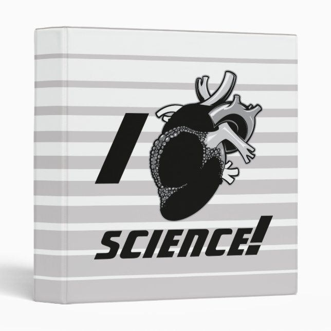 I (Anatomical Heart) Science 3 Ring Binder (Front/Spine)