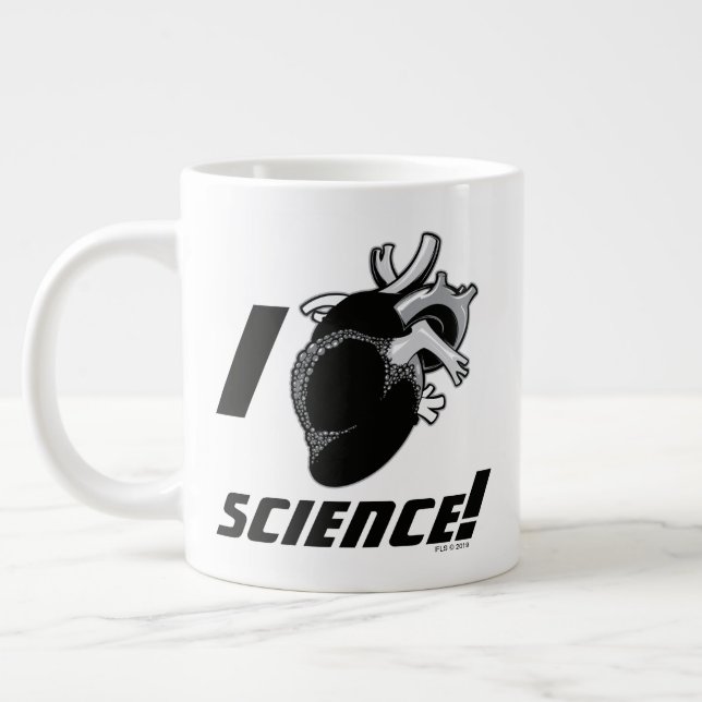 I (Anatomical Heart) Science Giant Coffee Mug (Left)
