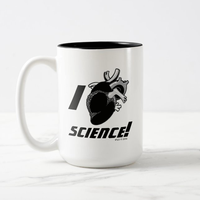 I (Anatomical Heart) Science Two-Tone Coffee Mug (Left)