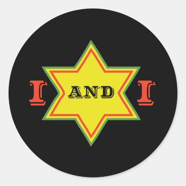 I and I Classic Round Sticker (Front)