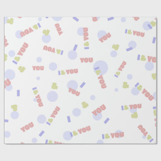 I and You Personalized Gift Wrap - Romantic Pastel
