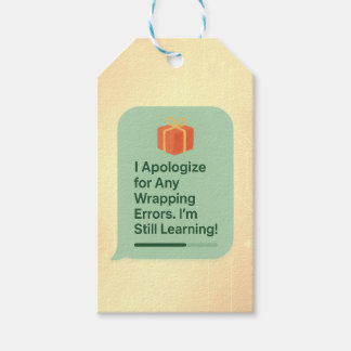 I Apologize for Any Wrapping Errors – Funny AI Gif Gift Tags