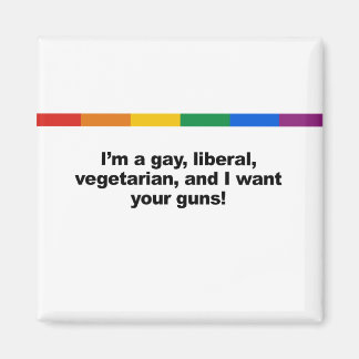 I'm a gay liberal vegaterian and I want your Magnet