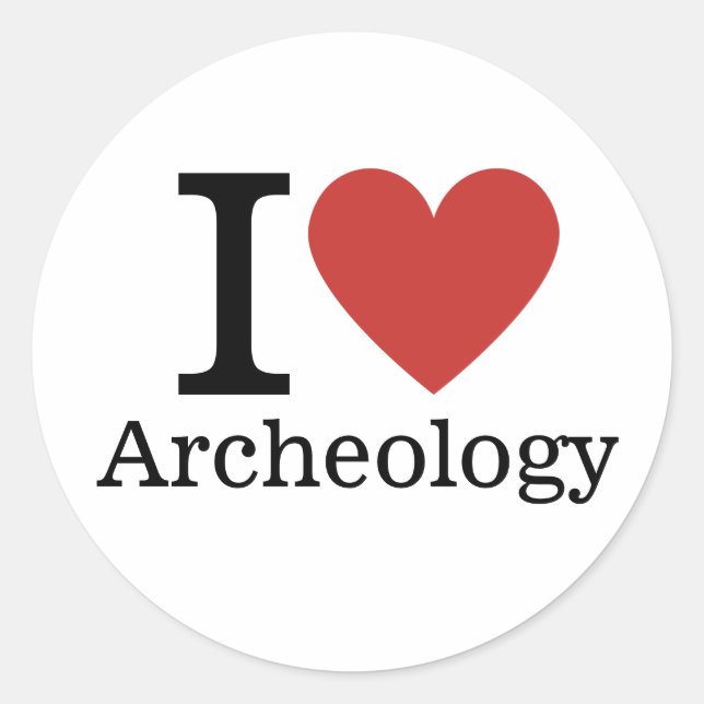 I ❤️ Archeology for Students/Faculty CUSTOM Classic Round Sticker (Front)
