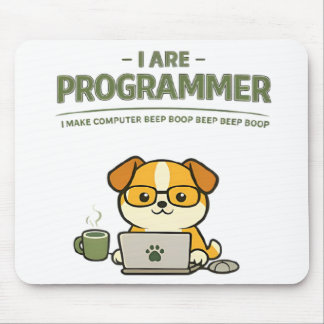 I Are Programmer Beep Boop Funny Mouse Pad
