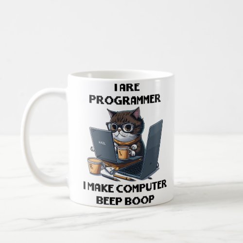 I Are Programmer Cat Beep Boop cat Programmer Coffee Mug