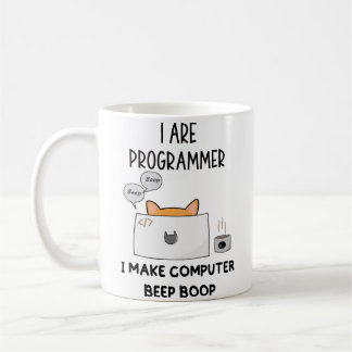 I Are Programmer Cat Beep Boop cat Programmer Coffee Mug
