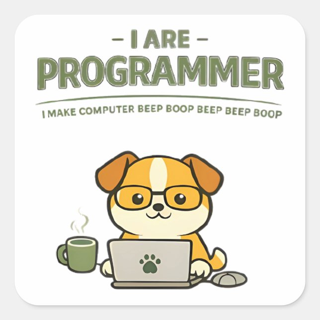 I Are Programmer Funny Classic Round Sticker (Front)