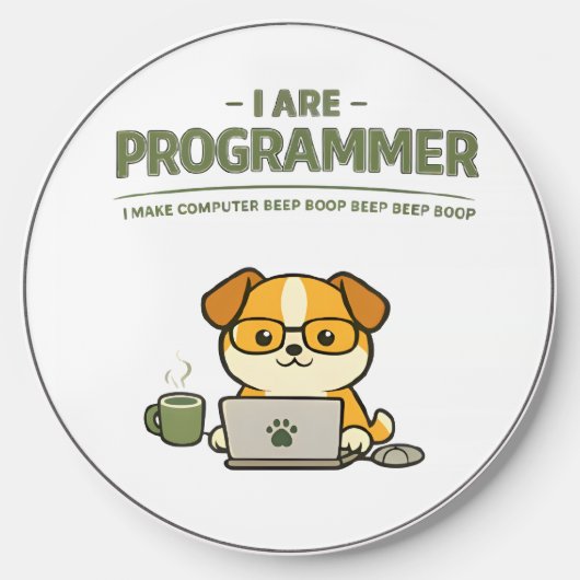 I Are Programmer Funny Wireless Charger (Front)