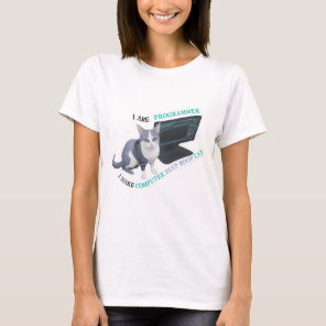 I are programmer i make computer beep boop Cat T-Shirt