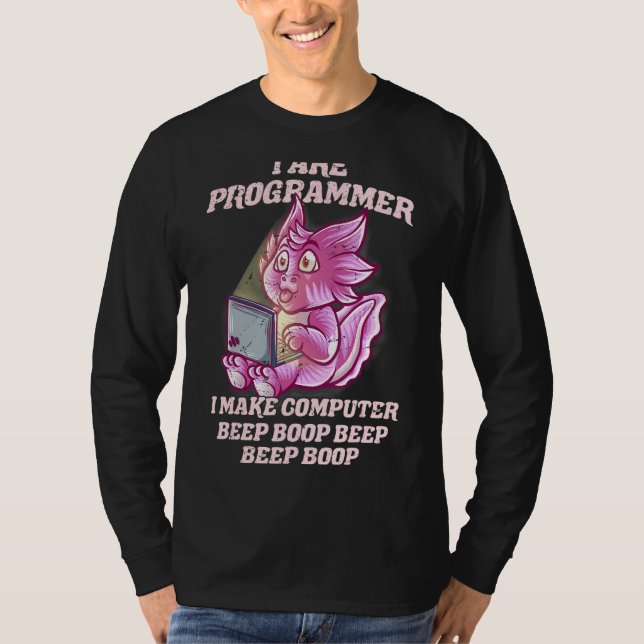 I Are Programmer Introvert It Nerd Axolotl Softwar T-Shirt (Front)
