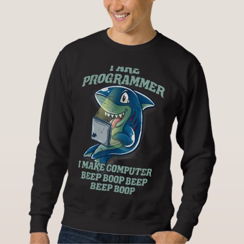 I Are Programmer Introvert It Nerd Shark Software  Sweatshirt
