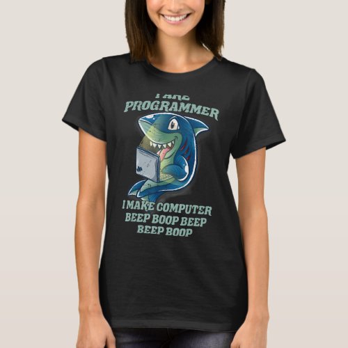 I Are Programmer Introvert It Nerd Shark Software  T_Shirt