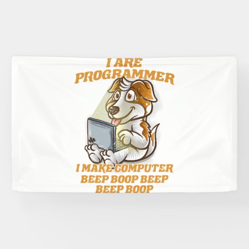 i are programmer sleeping dog jack russell terrier banner