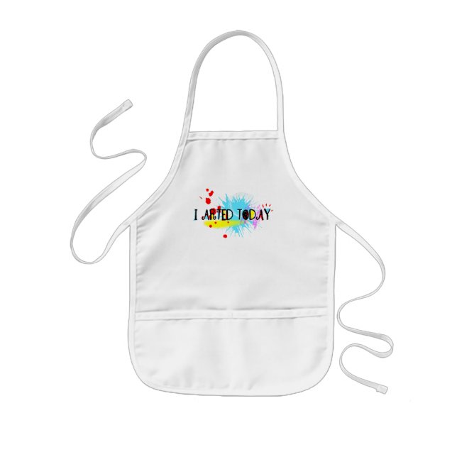 I Arted Today Funny Pun Kids' Apron (Front)