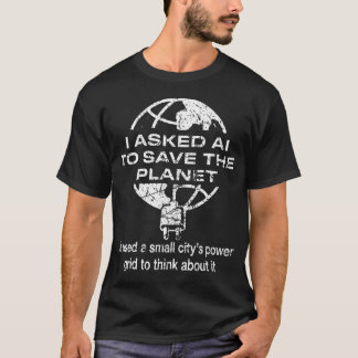 I Asked Ai To Save The Planet Sarcastic T-Shirt