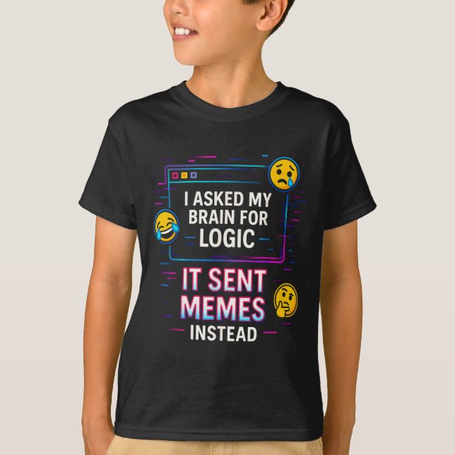 I Asked My Brain For Logic  T-Shirt (Front)