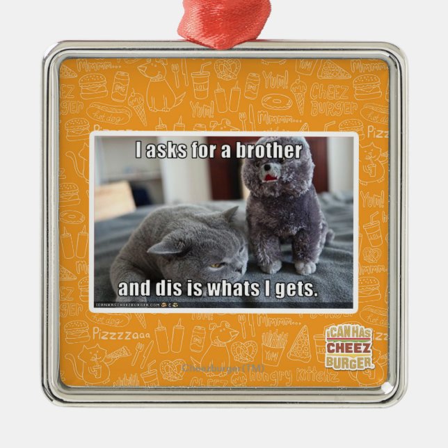 I asks for a brother metal ornament (Front)