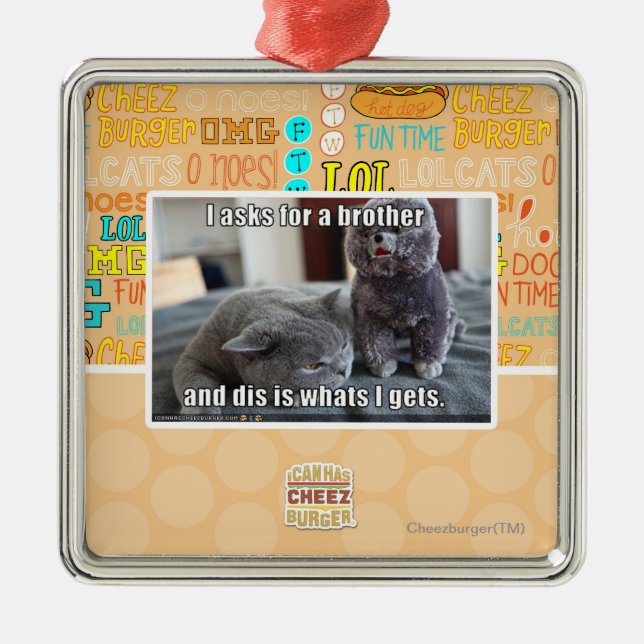 I asks for a brother metal ornament (Front)