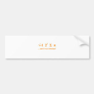 I ate pi bumper sticker