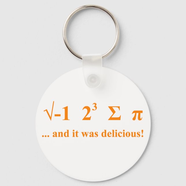 I ate pi keychain (Front)