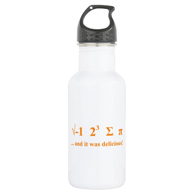 I ate pi stainless steel water bottle (Front)