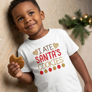 I Ate Santa Cookies Christmas Gift Toddler T-shirt