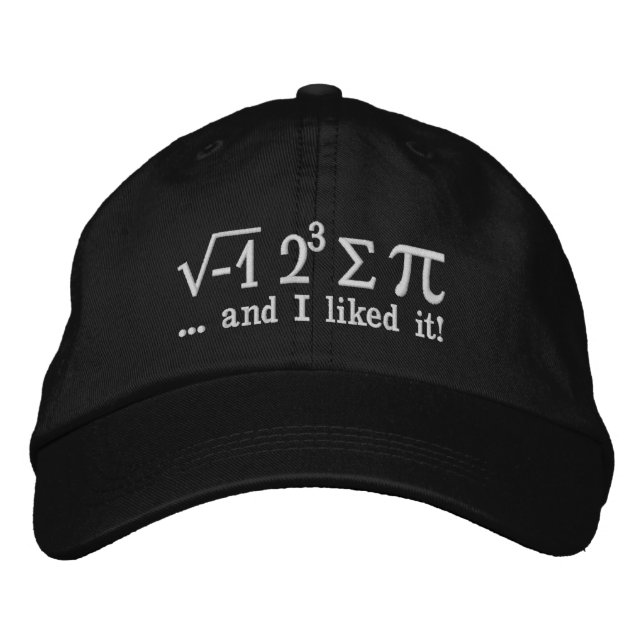 I ate some pi and I liked it Math Pun Embroidered Baseball Hat (Front)