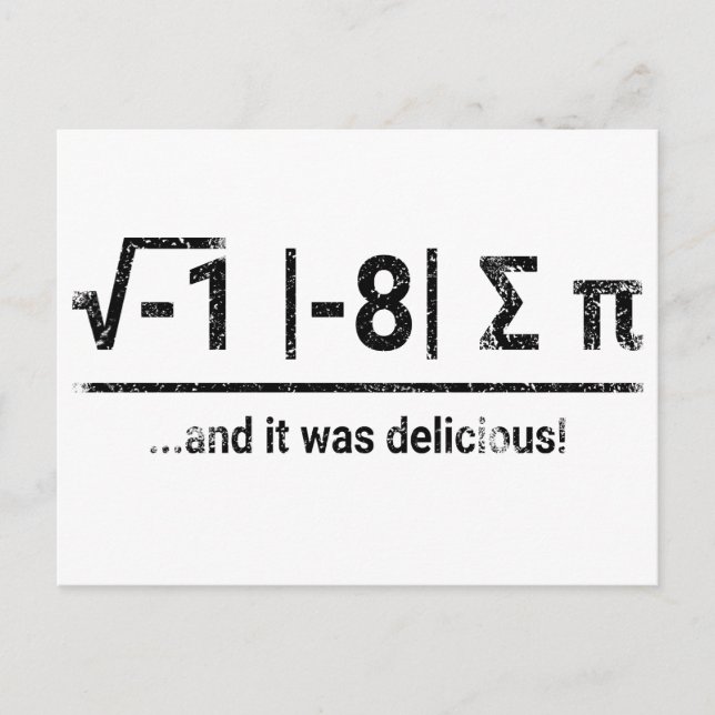 I Ate Some Pi | vintage dark Postcard (Front)