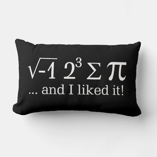 I ate some pie and I liked it on Black Lumbar Pillow (Front)