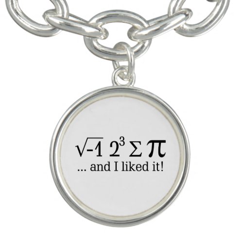 I ate some pie and I liked it Typography Charm Bracelet