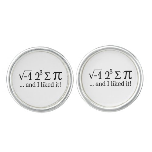 I ate some pie and I liked it Typography Cufflinks