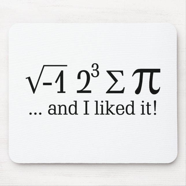 I ate some pie and I liked it Typography Mouse Pad (Front)