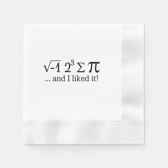 I ate some pie and I liked it Typography Napkin