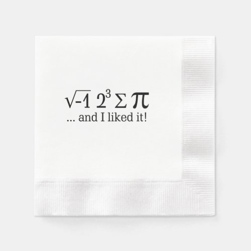 I ate some pie and I liked it Typography Napkins