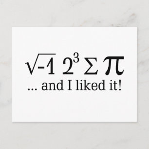 I ate some pie and I liked it Typography Postcard