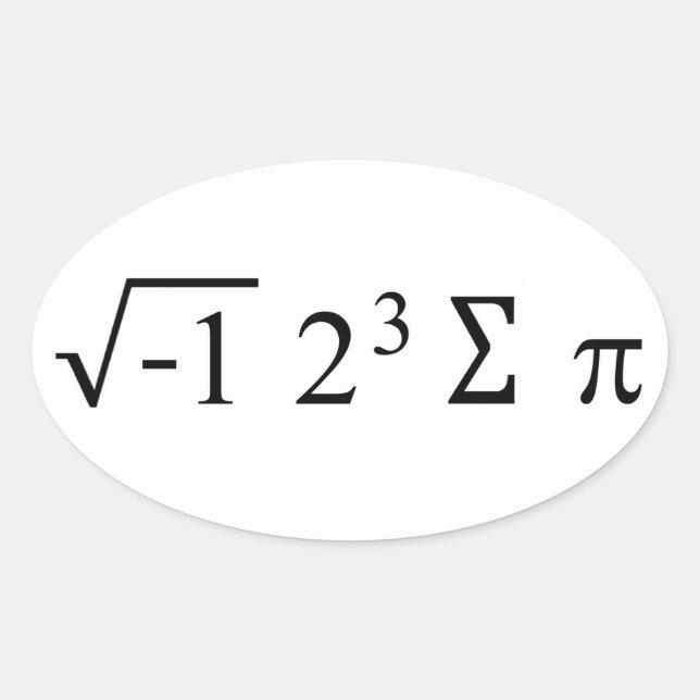 I Ate Some Pie Math Humor Oval Sticker (Front)