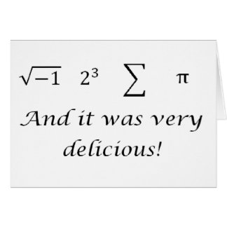I ate some pie math shirt cards