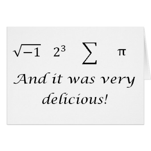 I ate some pie math shirt cards (Front Horizontal)